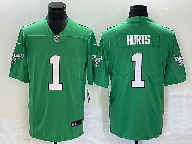 Men's Philadelphia Eagles #1 Jalen Hurts Limited Green 2023 Vapor Jersey,We sell and wholesale Men's Philadelphia Eagles #1 Jalen Hurts Limited Green 2023 Vapor Jersey on line form chian!